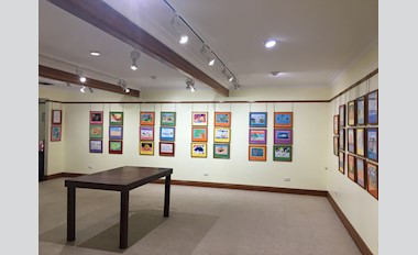 Artworks on display awaiting announcement of primary school winners