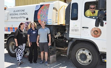 Council vehicles act as a moving canvas for community art project