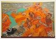 Ian Smith, Reef of Orange Men, 2010, acrylic and oil on canvas, 1030mm x 1540mm. Donated by the artist, 2014 Gladstone Regional Art Gallery & Museum collection