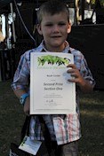 Noah Coster, 2017 Celebrate Australia Primary School Art Competition Second Prize Section One Winner, at the Gladstone Regional Council Australia Day Celebrations and Awards Presentation.  Image: D. Paddick