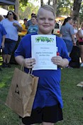 Tobey Butcher, Highly Commended Section One, 2017 Celebrate Australia Primary School Art Competition, at the Gladstone Regional Council Australia Day Celebrations and Awards Presentation. Image: D. Paddick