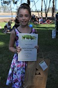 Nyah Loosmore, Highly Commended Section Two, 2017 Celebrate Australia Primary School Art Competition, at the Gladstone Regional Council Australia Day Celebrations and Awards Presentation. Image: D. Paddick