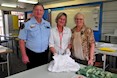 2018 Special Seniors Mr Colin and Mrs Bronwyn Schafer look over exhibition memorabilia with Paula Wayte, Acting Heritage Officer (Image: D Paddick)