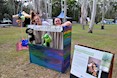 "Take pART" - "No Strings Attached" artists Jo Houlahan and Kristel Kelly during Ecofest 2019. Image: D Paddick