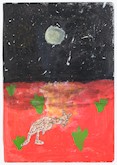 Adele Codrington, 'Night in the Australian Outback', St Francis Catholic Primary School. SECTION TWO, Highly Commended.